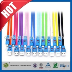 C&T Magnetic colorful Flat foldable travel Micro USB Data Sync Charger Cable Cord