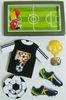 Black Gray Layered Paper Shaker die cut Stickers Football Game Decorative