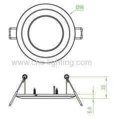 3W 0.06kg super thin side emitting round LED cabinet light with UL approved driver