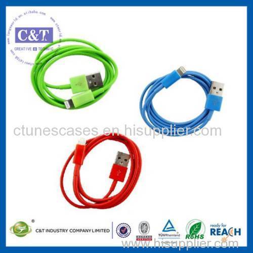 C&T 10 Color 8-pin to USB 2.0 Charging + Sync Adapter for iPhone 5 / 5S / 5C / iPad 4 & mini
