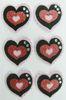 Custom Heart Shaped Stickers Pink Glitter For Valentines Day