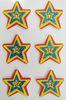 Layered Colored Star Stickers Foam Glittering For Home Decoration 3D Dimensional Layered Fuzzy Stic