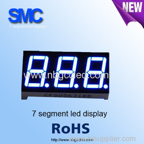 7 Segment LED Display 3 Digit 0.56 inch green