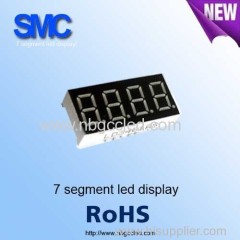0.56 "amber color 7 segment LED display manufacturer with black surface