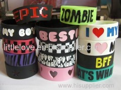 Print Wristband Silicone Bracelet