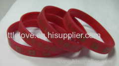 Silicone Bracelet Print Debossed in Bracelet