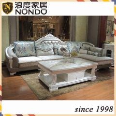 Wooden frame sofa new fabric sofa with PVC