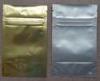 Aluminum Foil Zip Lock Bag Plastic Seeds Packaging , Golden / Silver