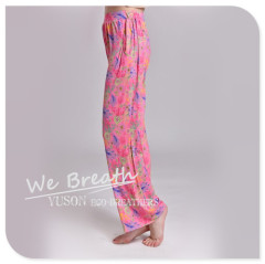 Apparel& Fashion Underwear& Nightwear Pajamas Full length lounge pants pockets Organic bamboo fiber Ladies' Trousers