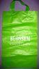 Green HDPE Soft Loop Handle Bag With Side Gusset For Shopping