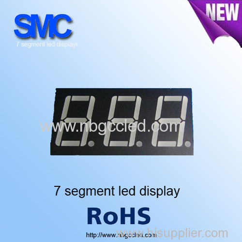 7 Segment LED Display 3 Digit 0.56 inch blue