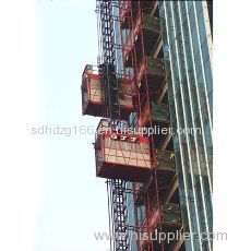 1t double cage building hoist construction elavator CE certification cargo freight lifting building material 1000 kg