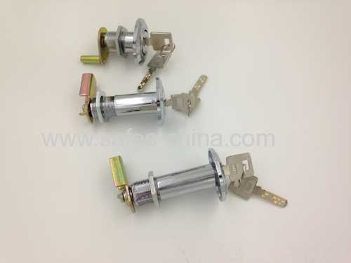 Fireproof safe box cylinder lock with 98mm length lock body and brass keys