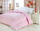 50% White GOOSE Down Pink Cotton Quilt / Duvet Double Stitched Piping for Hotel