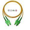 Single Mode SC Fibre Optic Patch Cords APC , Full Duplex Fiber Optic Cable