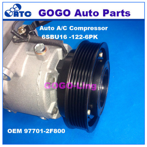 GOGO 6SBU16 Auto A/C Compressor for KIA CERATO SPECTRA OEM : 97701-2F800