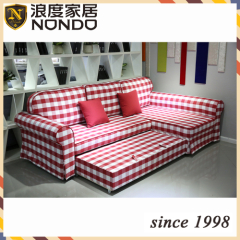 Small fabric sofa with storage