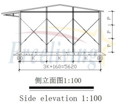 Environmental and economic k prefab house