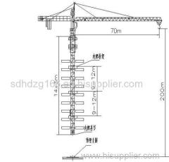 Stationary/inner climbing/mobile 3t 4t 5t 6t 8t 10t 12t 16t 20t 25t inner climbing tower crane