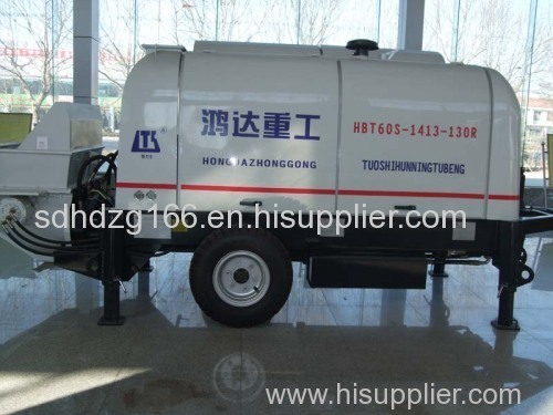 40 60 80 90m3 per hour mobile diesel or electric trailer concrete mixer pum portable hydraulic trailer concrete pump