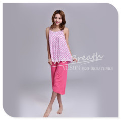 Apparel & Fashion Underwear & Nightwear Sleepwear & Pajamas Tank Capri Sets Bamboo Fiber Spring Summer Pajama Sleepwear