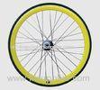 Yellow Custom Bicycle Parts , Flip Flop Fixed Gear Bike Wheel Set