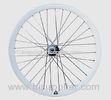 White Alloy Flip Flop Fixed Gear Bicycle Wheel Set With Ball Bearing Hubs