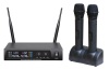 Tymine UHF dual channel rechargeable wireless microphone