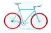 Customized 700C Chromoly Frame Blue Single Speed Fixie Bikes For Women / Men