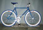 700C Blue Fixed Gear Bikes Single Speed Fixies With Anodized Polished