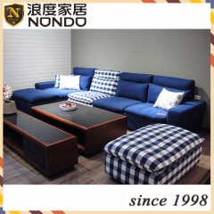 Blue sofa hot sale fabric sofa