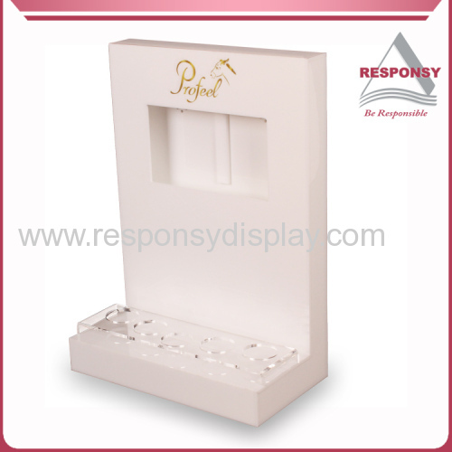 Modern decorative acrylic/wood counter make up display rack