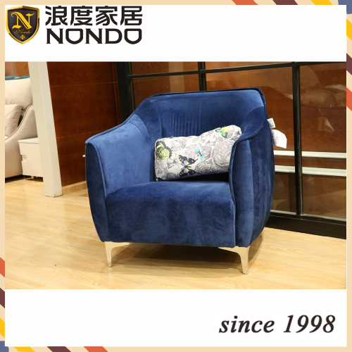 Dark blue chair fabric arm chair BY012-6