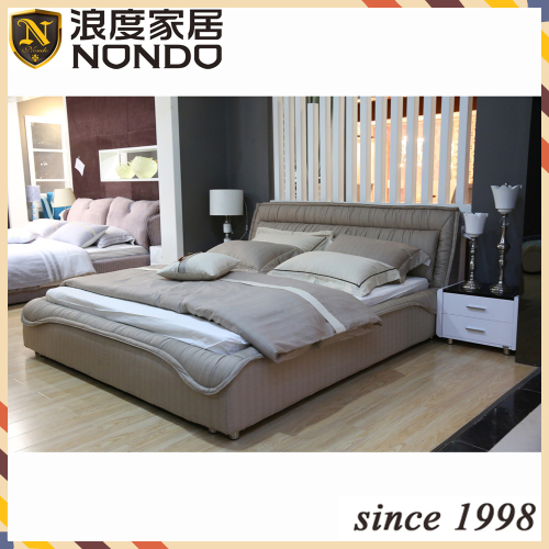 Bedroom furniture fabric king size bed