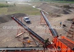 A set of sand stone production line of gravel and sand making equipment at the same time out