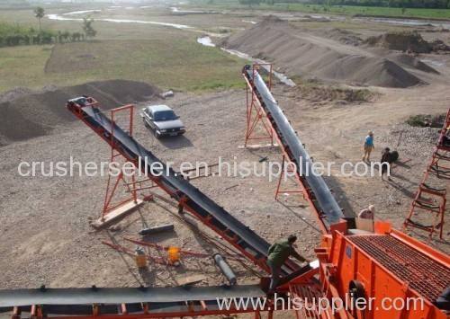 A set of sand stone production line of gravel and sand making equipment at the same time out