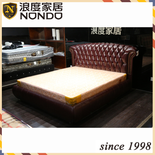 Italy bed leather king size bed