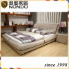 Morden bedroom furniture doube leather bed