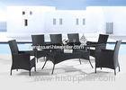 Black Rattan Dining Set