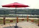 Red Parasol Outdoor Sun Umbrella / Patio Furniture Umbrella Custom