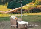All Weather PE Rattan Sofa Outdoor Balcony Furniture With Foot Pedal