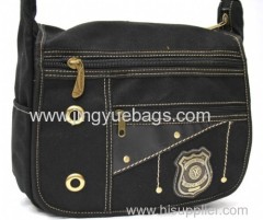 Black Canvas shoulder bag