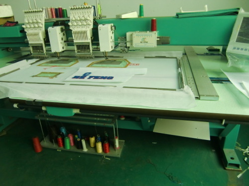 2 Heads Chenille / Chain-stitch Industry Embroidery Machine Automatic Trimmer