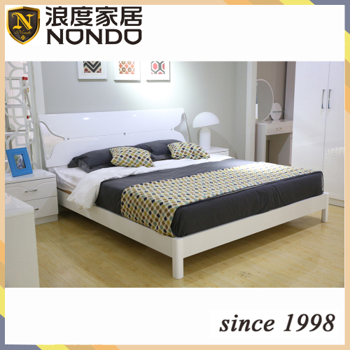 High gloss bedroom furniture panel bed 5903