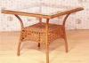 Durable Square Garden Table Rattan Coffee Table With Storage Layer