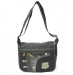 leisure black canvas messenger bag