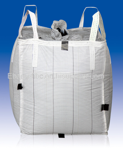 good quality pp big bag/pp jumbo bag/pp FIBC bag with top fill skirt and flat bottom