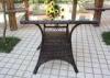 Custom Small Rattan Garden Table for Restuarant , Balcony , Patio