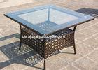 Outdoor Balony Furniture Rattan Garden Table , Outdoor Patio Table