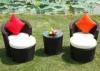 PE Rattan Patio Table And Chairs Outdoor Conservatory Furniture with Foot Pedal